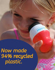 Solar Buddies Sunscreen Applicator - Single Red - Refillable Roll on Sponge Sunscreen, Suncream & Lotion Applicator For Kids, Adults & Families - Holds 3.4fl oz, Perfect Size for Travel