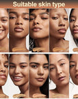 4 in 1 foundation Liquid- Hydrating Medium full coverage concealer with，SPF 50+