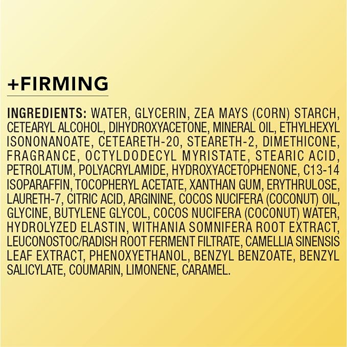 Jergens Natural Glow +Firming Self Tanner Body Lotion, Fair to Medium Skin Tone, Sunless Tanning Moisturizer with Collagen and Elastin. Helps to Visibly Reduce Cellulite, 7.5 Fl Oz (Pack of 2)