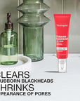 Neutrogena Stubborn Blackheads Daily Acne Facial Serum with Salicylic, Glycolic, Polyhydroxy & Mandelic Acids, Oil-Free Face Serum for Acne-Prone Skin to Help Clear Clogged Pores, 1 fl. oz