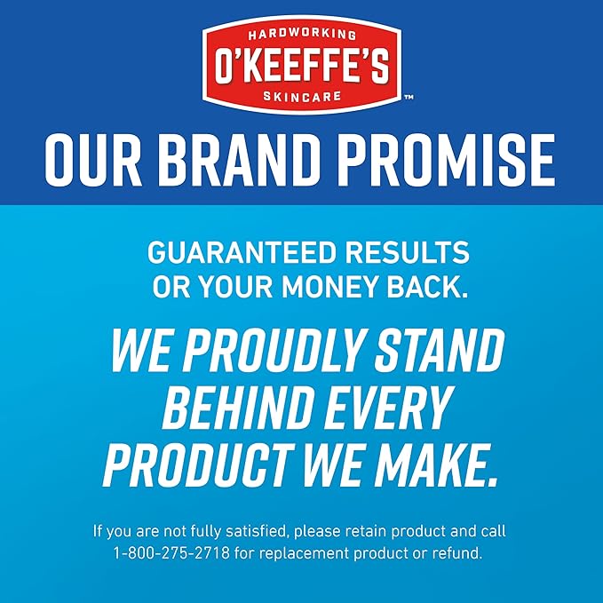 O'Keeffe's for Healthy Feet Foot Cream - 6.4 oz Jar (1 Pack) - Guaranteed Relief for Extremely Cracked, Dry Feet, Repairing Skincare, Instantly Boosts and Retains Moisture Levels