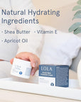 LOLA Stretch Mark Prevention Cream with Apricot Oil, Shea Butter, Vitamin E, Unscented