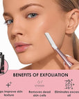 JAPONESQUE - SKINTherapy Dermaplaning Facial Razors - Two Blade Sizes with Interchangeable Handle, Eyebrow Razor, Ultra Sharp Japanese Blades, For Hair Removal, Multipurpose Exfoliating