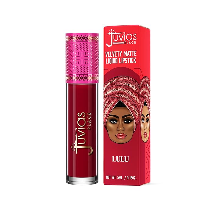 Juvia's Place Velvety Matte Liquid Lipstick Lulu - Hydrating, Long-Wearing, Velvety Soft & Feather Light - Hyperpigmented Creamy Matte Lipstick for Women