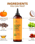 Botanic Hearth 100% Pure Pumpkin Castor Oil For Hair Growth | Infused with Pumpkin, Castor, Biotin | Hair Oil Repairs Dry Damaged Hair, Strengthening, Healthier - Hair Tonic, 6.7 fl oz