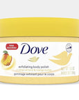 Dove Exfoliating Body Polish Body Scrub Crushed Almond and Mango Butter 4 Count Exfoliating Scrub for Dry Skin Gently Exfoliates to Reveal Healthy Skin 10.5 oz
