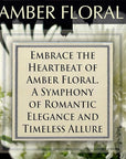 The Story of Amber Floral by Prince Parfums Dubai - 3.4 Ounces Women's Extrait de Parfum - Enchanting Essence of White Florals, Jasmine, & Bulgarian Rose - Luxurious Vanilla & Sandalwood Symphony