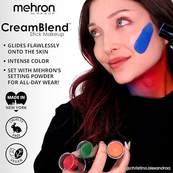 Mehron Makeup CreamBlend Stick | Face Paint, Body (Monster Grey) 75 oz