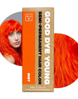 Good Dye Young Semi-Permanent Hair Color, Vegan and Cruelty-Free Orange Hair Dye, Last up to 24 Washes, Non-Damaging Conditioning Hair Color (5FL OZ, Riot)