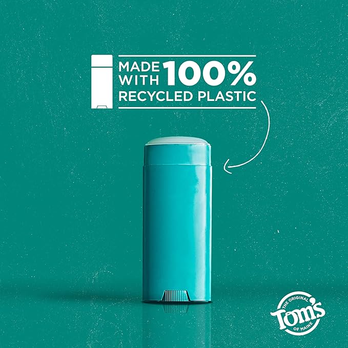 Tom's of Maine Sandalwood Vanilla Aluminum Free Natural Deodorant For Women & Men | Goes on Clear | Odor & Wetness Protection | Naturally Derived and Moisture-Locking Ingredients | 3.25 oz (2 Pack)