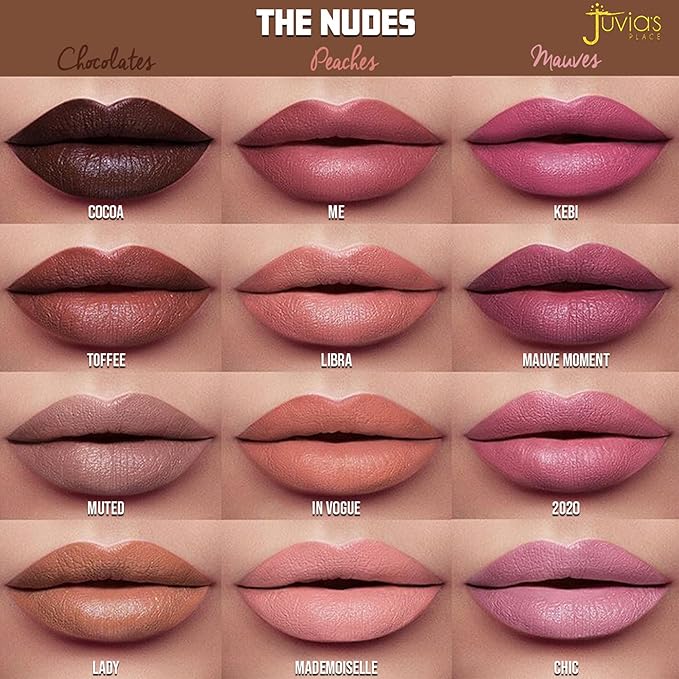 Juvia's Place The Nude Velvety Matte Lipstick In Vogue - Long-lasting Lipstick, Rich-Color Lip Makeup, Creamy with Matte Finish, Beauty & Lip Products