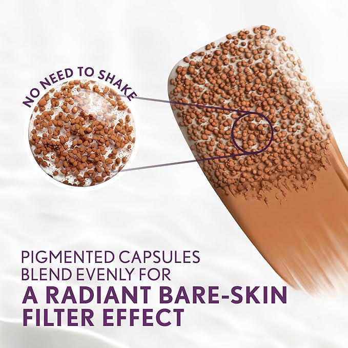 Covergirl Simply Ageless Skin Perfector Essence Foundation, 65 Tan-Rich, Tinted Skincare Makeup Hybrid, Sheer Tint, Radiant Finish, Glowy Finish, Vegan Formula, 1.0oz