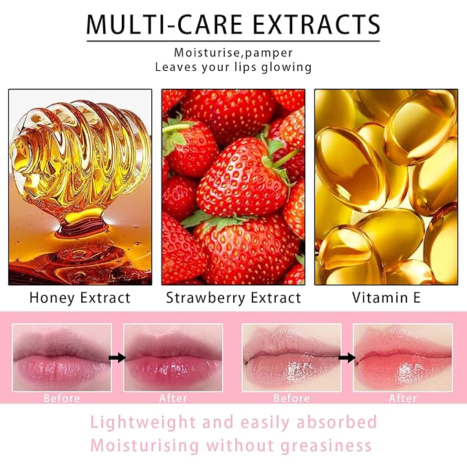2 PCS Bee Lip Balm Honey Wrinkle
