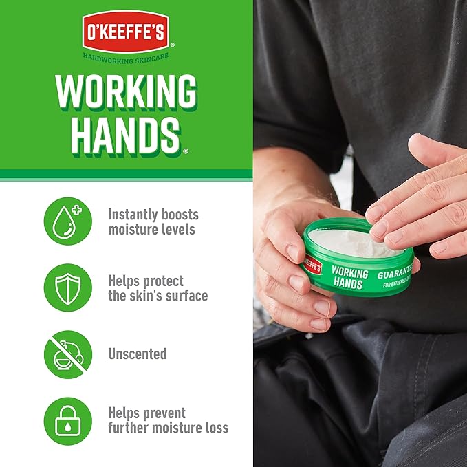O'Keeffe's K0350002-6 Working Hands Hand Cream in Jar (6 Pack), 3.2 oz