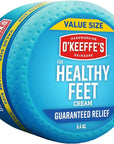 O'Keeffe's for Healthy Feet Foot Cream - 6.4 oz Jar (1 Pack) - Guaranteed Relief for Extremely Cracked, Dry Feet, Repairing Skincare, Instantly Boosts and Retains Moisture Levels