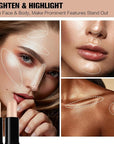Contour Stick, 2Pcs Dual-Ended Highlighter Makeup Pen & + 02#)