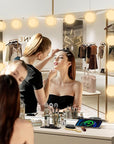 ROLOVE 32"x24" Hollywood Vanity Mirror with Lights, 18 Dimmable LED Bulbs, 3 Color Modes, 10X Magnification, USB Charging Port, Tabletop or Wall-Mounted