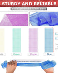 4 Pieces Exfoliating Washcloth Shower Towel African Net Sponge Japanese Wash Cloth Face Exfoliating Sponge Loofah Exfoliating Body Scrubber for Body Exfoliation (Blue, Green, Purple, White)