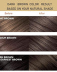 Brown Hair Dye Shampoo for Gray Hair, Instant Hair Color Shampoo, Dark Brown Hair Dye, Colors Hair in Minutes, Champu Para Canas, Easy to Use, 16.90 Fl Oz