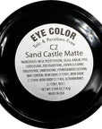 Sand Castle Matte Beige Brown Taupe Pressed Powder Single Vegan Eyeshadow; Talc, Paraben & Cruelty Free