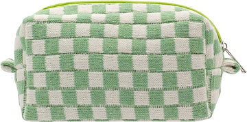 Pazimiik checkered makeup bag for
