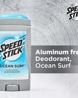 Speed Stick Men's Deodorant, Ocean Surf, 3 Ounce, 4 Pack, Packaging may Vary