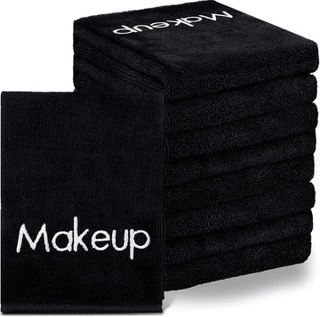 Shimeyao 20 Pack Makeup Towels Black Makeup Washcloths for Face Microfiber Remover Cloth 13x13 Inch Quick Dry Face Towels for Cleansing Hand