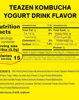 TEAZEN Yogurt Flavored Kombucha Tea, Hydration Drink Mix, Sugar Free, Live Probiotics & Prebiotics, 10 Sticks, 1.76oz