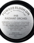 Radiant Orchid Purple Lavender Violet Princess Pink Vegan Blush Pressed Cheek Color Powder, Talc & Paraben Free, No Animal Testing & Cruelty Free