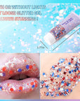 DAGEDA Red White Blue Body Glitter, 4th of July Outfits Accessories for Women, USA Flag Face Glitter Makeup, Fourth of July Patriotic Independence Day Hair Accessories Party Costumes