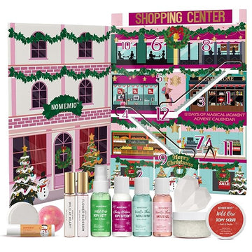 Beauty Advent Calendar 2025 for Adults Women & Teen Girls, 12 Days Bath and Body Christmas Gifts Sets for Women, 12pcs Spa Gift Baskets for Her, Skincare Beauty Gifts Box Kit