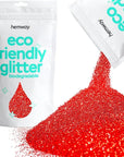Hemway Eco Friendly Biodegradable Glitter 100g / 3.5oz Bio Cosmetic Safe Sparkle Vegan for Face, Eyeshadow, Body, Hair, Nail and Festival Makeup, Craft - Fine (1/64" 0.015" 0.4mm) - Red
