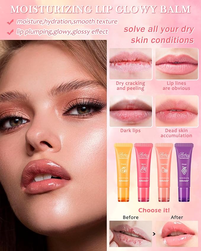 Moisturizer Lip Glowy Balm, Hydrating &