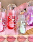 4 Pcs Lip Gloss Oil Set, Fruit Flavored Lip Gloss Set Cute Lip Jelly Hydrating Lip Make-Up for Kids and Teens, Kid Friendly, Party Gift, Non-toxic