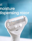 Gillette Venus Radiant Skin Moisturizing Women’s Razor For Dry And Sensitive Skin With Olay Moisturizer Dispenser, 1 Serum, And 1 Razor Blade Refill