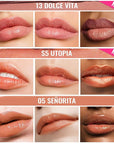 Oulac Moisturizing Shine Peach Pink Lipstick For Women 3PCS, 2 in 1 Tinted Lip Balm, Hydrated Juicy and Glossy Lip Color for Dry, Cracked and Chapped Lips, Vegan [05+S05+13]