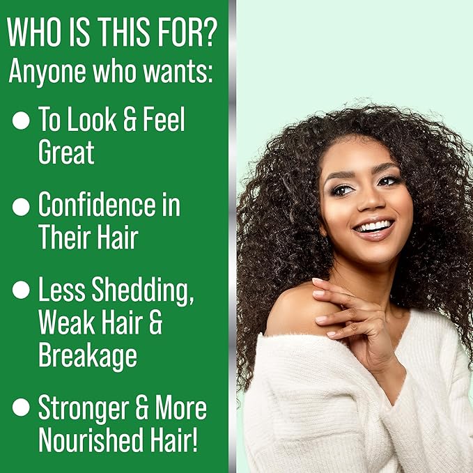 Hair Thickening and Moisturizing Serum - Vegan Scalp Treatment Oil for Women, Men with Dry, Frizzy, Weak Hair and Hair Loss. Peppermint, Wild Black Castor Oil, Unscented 2oz