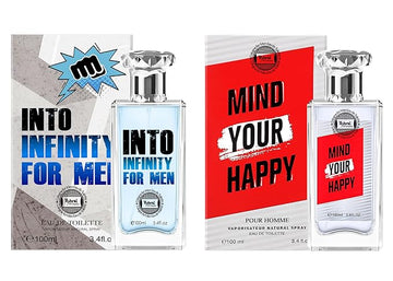 Hybrid & Company Mens 2 Pcs Mind Your Happy Young Into Infinity Eau De Perfum Vaporisateur Natural Spray