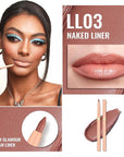 Oulac Waterproof Lipliner Pencil - Smooth and Creamy, Retractable Lip Makeup for Precision Application, Vegan & Cruelty-Free, LL03 Naked Liner
