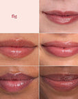 Burt's Bees Shimmer Lip Tint Set, Tinted Lip Balm Stick, Moisturizing for All Day Hydration with Natural Origin Glowy Pigmented Finish & Buildable Color, Fig (4-Pack)
