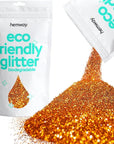 Hemway Eco Friendly Biodegradable Glitter 100g / 3.5oz Bio Cosmetic Safe Sparkle Vegan for Face, Eyeshadow, Body, Hair, Nail and Festival Makeup, Craft - Fine (1/64" 0.015" 0.4mm) - Copper