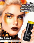 Go Ho Metallic Gold Face Body Paint Stick,Washable Face Paint Gold Eye Black,Non-toxic Cream Body Paint for Halloween Costumes Cosplay SFX Makeup