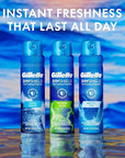 Gillette Dry Spray Antiperspirant and Deodorant for Men, 24/7 Sweat & Odor Protection, Anti-White Mark Technology, Cool Wave Scent, 4.3 oz (Pack of 3)