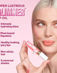 REVLON Super Lustrous Glimmer Lip Oil, Moisturizing & Tinted, Shiny Finish, Made with Plant-Based Squalane, 008 Just Toasty, 0.13 fl oz