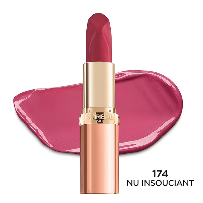 L'Oreal Paris Colour Riche Les Nus Lipstick, Nu Insouciant, 0.13 Oz.