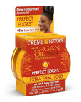 Creme of Nature with Argan Oil From Morocco Perfect Edges Hair Gel, 24 Hour Hold with Moisture and Exotic Shine, Extra Firm Hold, 2.25 Oz (Pack of 2)