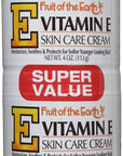Fruit of the Earth Vitamin-E Cream 4 oz. + 4 oz. Jar (Case of 6)
