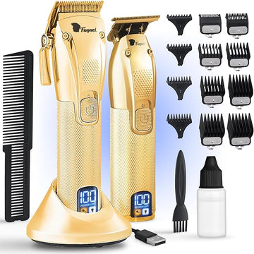 Fagaci Professional Hair Clippers for Men Set Turbo Power with Precise Cutting, Barber Clippers for Hair Cutting, Cordless Hair Clippers and Trimmers Set, Maquina de Cortar Cabello, Haircut Barber Kit