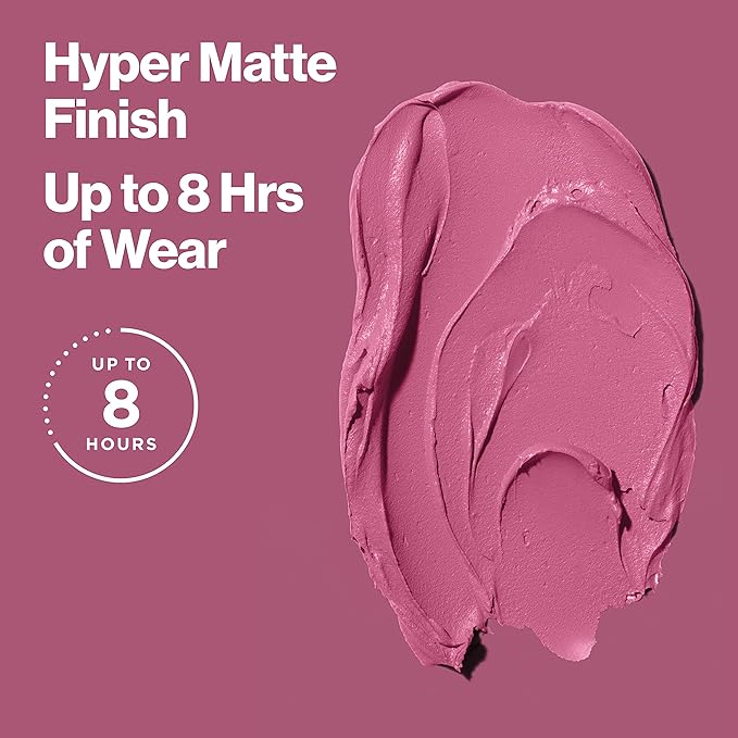Revlon Ultra HD Lip Mousse Hyper Matte, Longwearing Creamy Liquid Lipstick in Blue, Blue Oasis (835), 0.2 oz