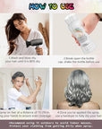 Temporary Hair Color Spray for Adults & Kids - Instant Silver Gray Dye Alternative | Non-Sticky, Washable & Gentle Formula | Party, Halloween, Costume Makeup (150 ml)